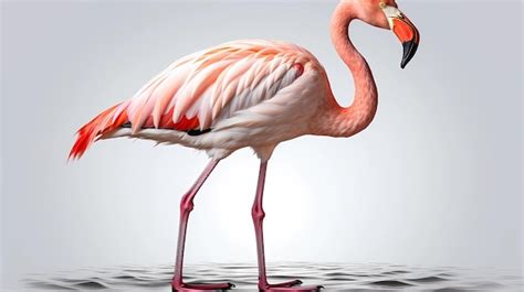 Premium AI Image | Flamingo White background