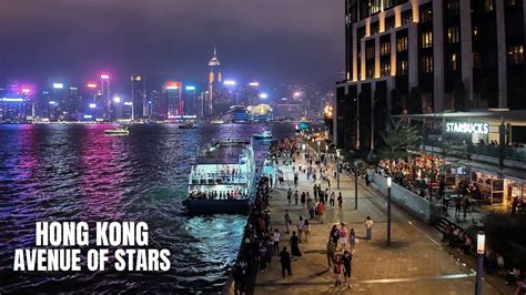 Hong Kong Avenue Of Stars Night Walk Oct Youtube