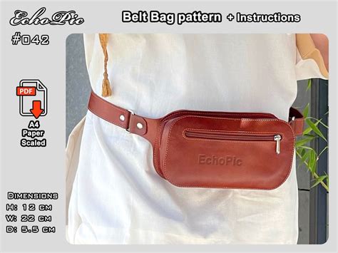 Leather Belt Bag Pattern pdf Instructions - Etsy