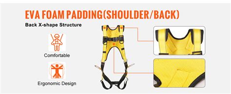 Vevor Safety Harness Full Body Harness Safety Harness Fall Protection