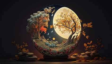 Premium Photo | Enchanting Decorations for Chinese Moon Festival Celebration