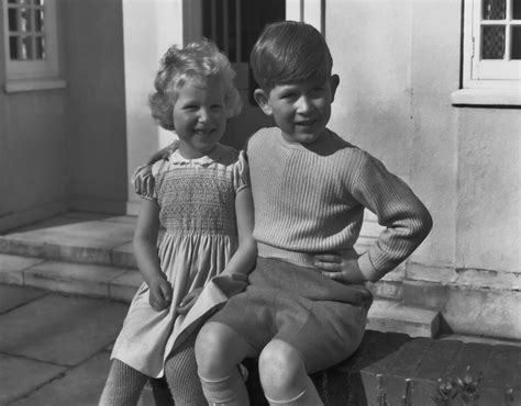 Princess Anne And Prince Charles At Windsor Lodge 1954 Princess