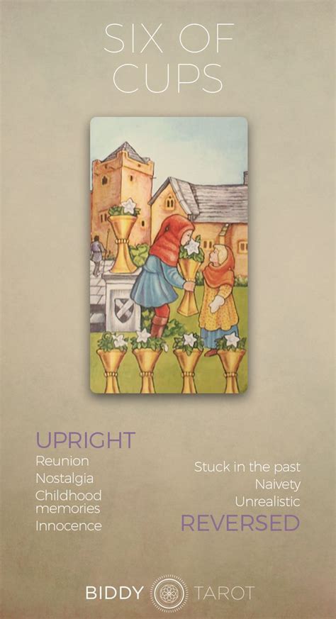 Six Of Cups Tarot Meaning Click To Learn More About This Card Six Of