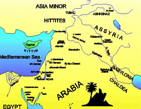 Biblical Map Of Middle East Compared To Today