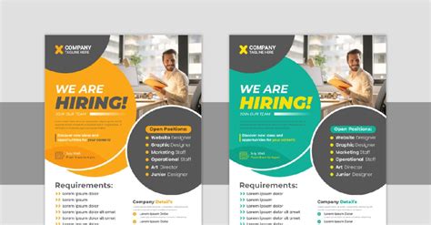 Corporate Hiring Flyer Design Or Job Vacancy Leaflet Flyer Template Layout