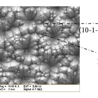 A Surface Of The N GaN Epitaxial Layer After KOH Solution Etching And