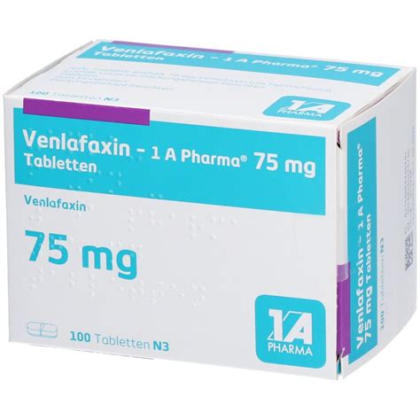 Venlafaxin 1 A Pharma 75 Mg 100 St Shop Apotheke