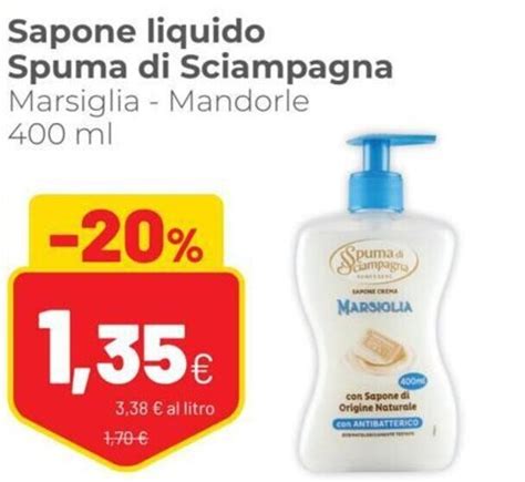 Spuma Di Sciampagna Sapone Liquido Marsiglia Mandorle 400 Ml Offerta