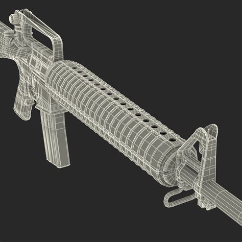 Assault Rifle M16 3d Model 3d Model 69 3ds Obj Max C4d Ma Free3d