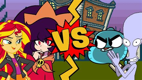 M U G E N Battles Sunset Shimmer FG Ashley Vs Roger Smith Gumball