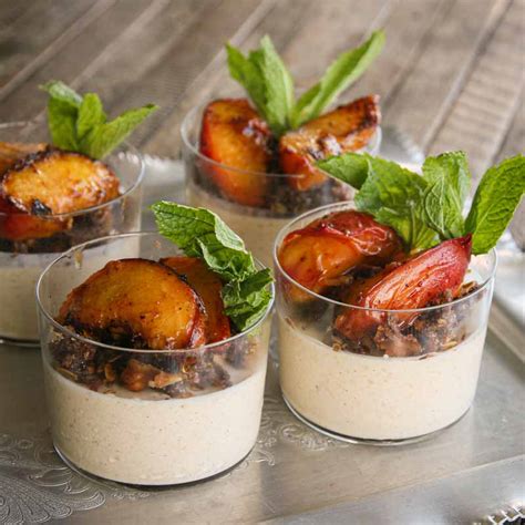 Peach Panna Cotta With Crispy Crumbles Something New For Dinner