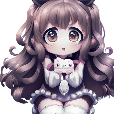 Cute Chibi Anime Girl With Brown Hair