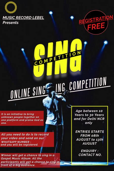 Singing Competition Template Postermywall