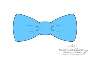 How To Draw A Bow Tie Step By Step Easylinedrawing