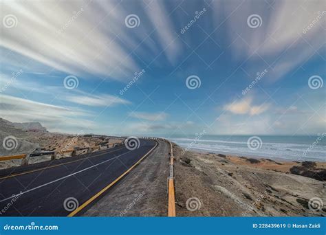 Coastal Highway Along Pakistan`s Arabian Sea Coast From Karachi To