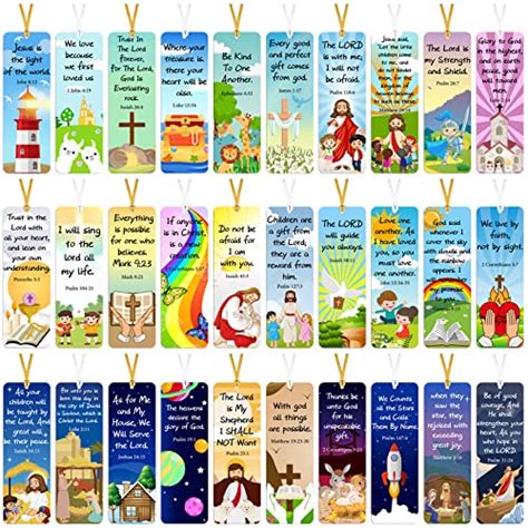 120 Pack Christian Bookmarks for Kids Bible Verse Bookmarks with ...