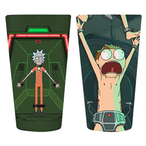 Rick And Morty 16 Oz Pint Glass 2 Pack Entertainment Earth