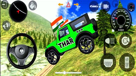 Dollar Song Modified Mahindra Green Thar Indian Cars Simulator 3D