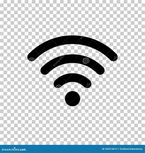 Wi Fi Icon Black Signal Wifi Isolated On Transparent Background