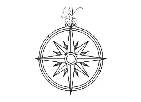 Compas Drawing Simple Compass Tattoo Drawing - Clip Art Library