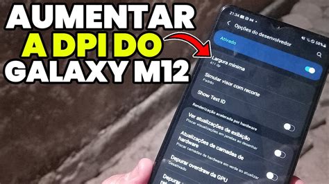 Como AUMENTAR A DPI Do GALAXY M12 YouTube