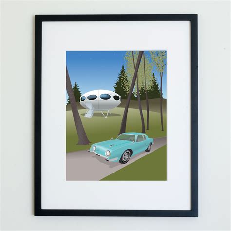 Studebaker Avanti Futuro House Art Print – Vectrolux