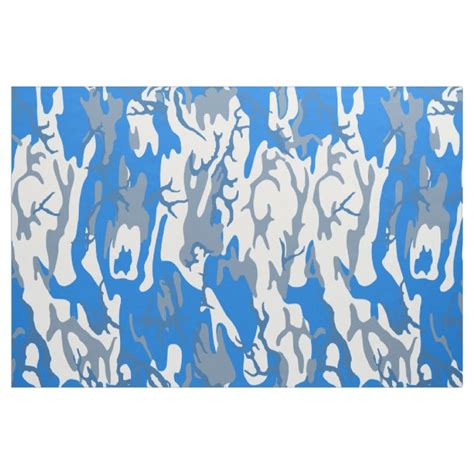 Faded Blue Camo Fabric | Zazzle