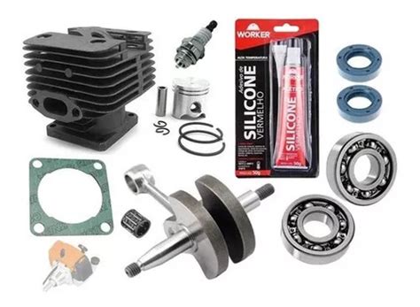 Kit Cilindro Motor Completo P Roçadeira Stihl Fs 380 Parcelamento