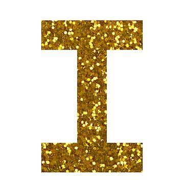 GOLD LETTER I2 GOLD GLITTER Sticker For Sale By Pascally Redbubble