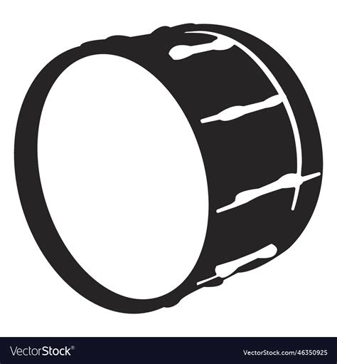 Bass drum black Royalty Free Vector Image - VectorStock