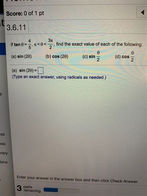 Solved Solve The Equation On The Interval S