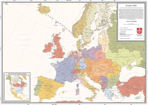 Map of Europe in 1814 [Danish Atlantis timeline] | Map, Europe map ...