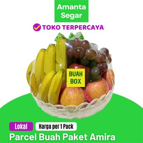 Jual Parcel Buah Segar Bogor Paket Amira Dengan Pita Dan Kartu Ucapan