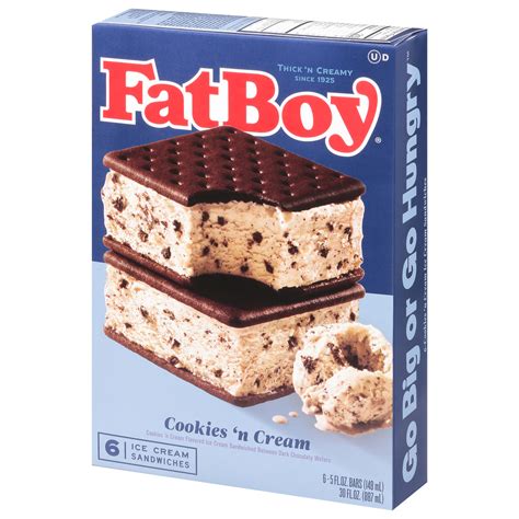 Fatboy Ice Cream Sandwiches Cookies N Cream Front Right Elevated