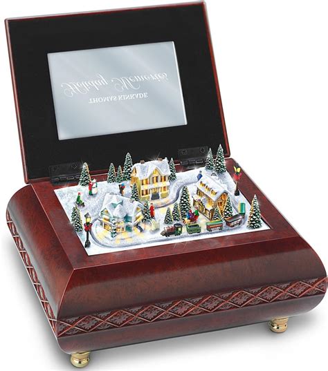 Thomas Kinkade Illuminated Animated Christmas Music Box Holiday