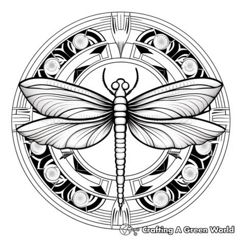 Dragonfly Mandala Coloring Pages Free And Printable