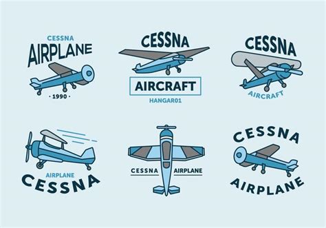 Vintage Cessna Logo Vector Pack 126104 Vector Art At Vecteezy