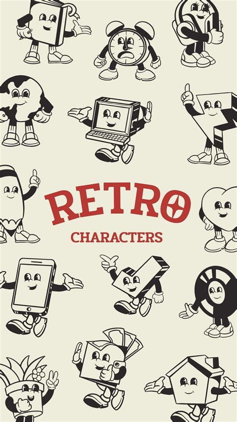 Retro Character Editable Design Element Premium Editable Design