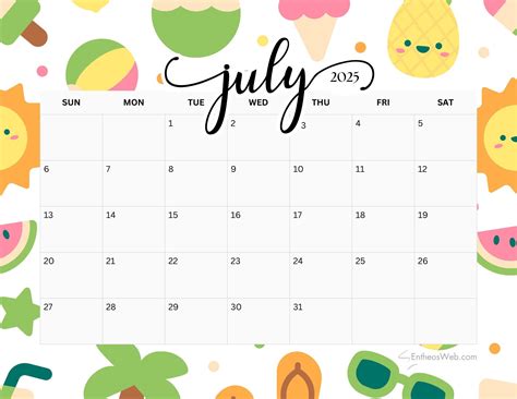 July 2025 Calendar Printable Cute | Printable Calendars