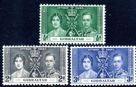 1937 GIBRALTAR SERIE KRÖNUNG VON GEORG VI POSTFRISCH DA79 Kaufen