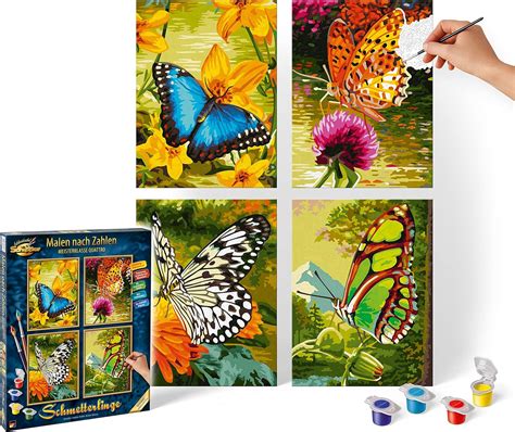 Schipper Butterflies Quattro Paint By Numbers Kit For Ages