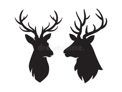 Deer Head Outline Vector