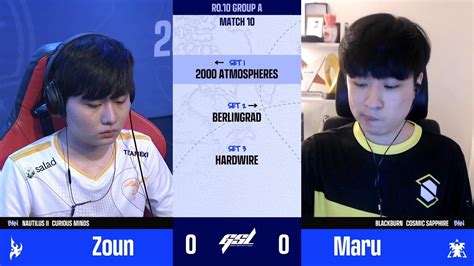 Gsl Season Ro A Zoun P Vs Maru T