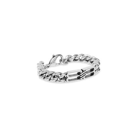 Bb Icon Gourmette Bracelet In Antique Silver Balenciaga Us