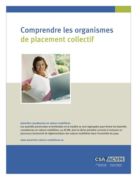 PDF Comprendre Les Organismes De Placement Collectif Les Organisme