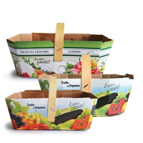 Panier En Carton Pour Fruits Et L Gumes Avec Anse