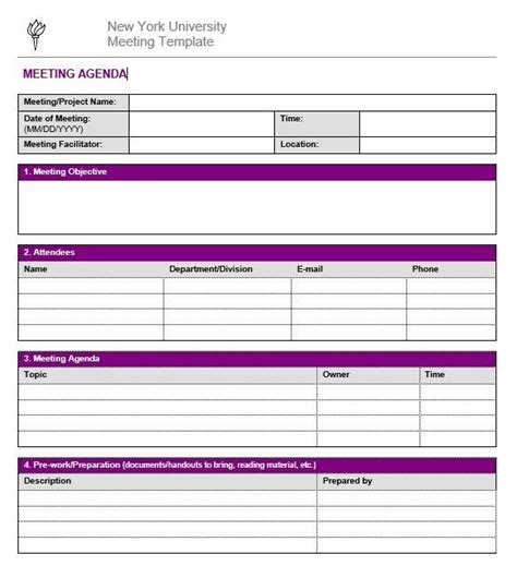 17 Free Monthly Meeting Agenda Templates Ms Office Documents