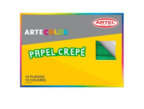 CARPETA ARTECOLOR PAPEL CREPE 10 PLIEGOS Red America Mayorista