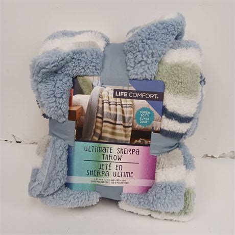 Events Viewbid - Life Comfort Ultimate Sherpa Throw Blanket