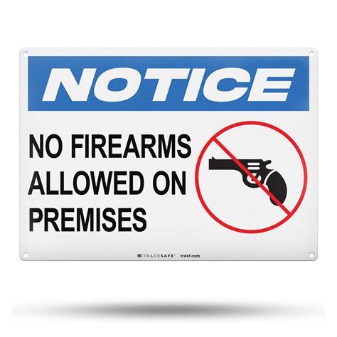 No Weapons Allowed Signs